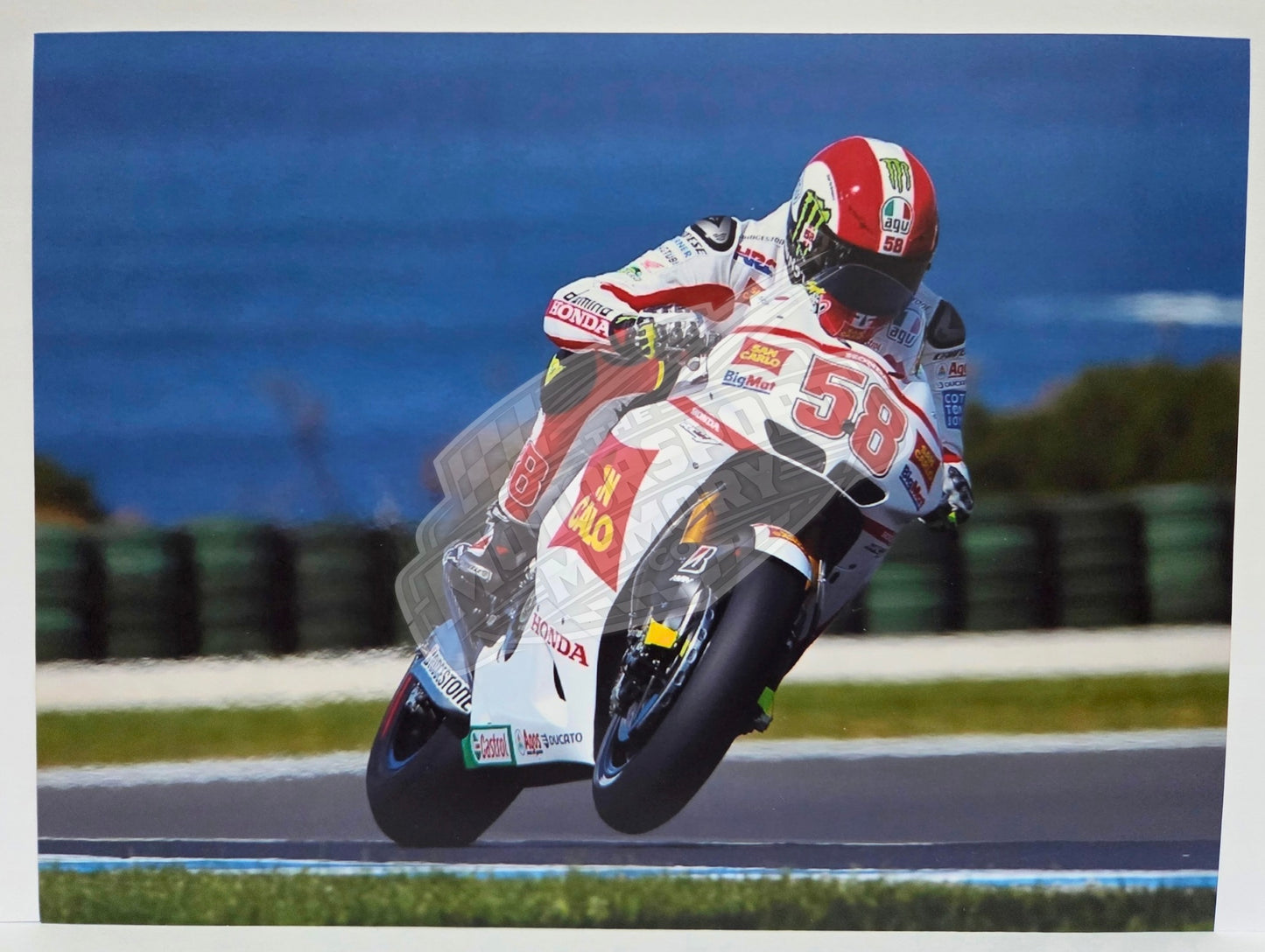 Marco Simoncelli — The Coastline Charge MotoGP Print 8x6”