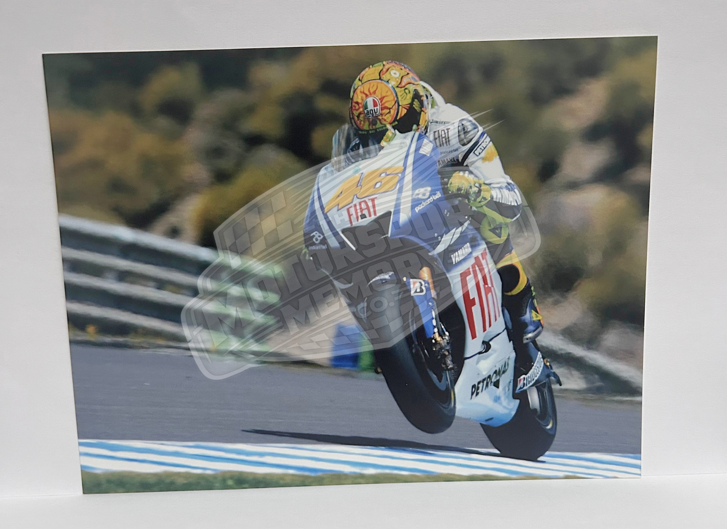 Valentino Rossi — The Doctor in Flight MotoGP Print 8x6”